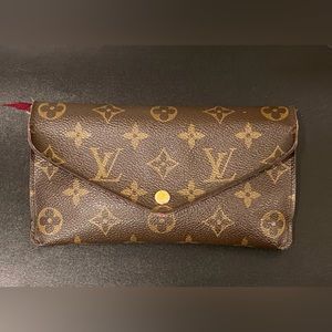 Authentic Louis Vuitton Jeanne Wallet Monogrammed Fuchsia
